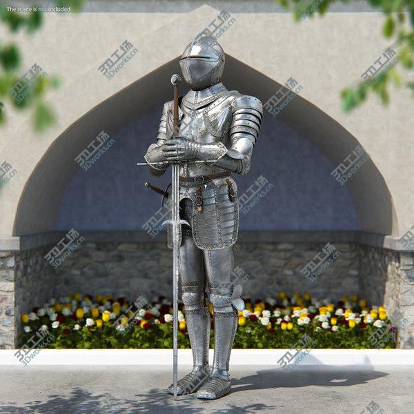 images/goods_img/20210312/Medieval Knight Plate Armor standing with Zweihander 3D model/5.jpg